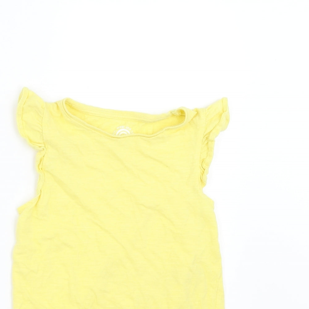F&F Girls Yellow   Basic T-Shirt Size 5-6 Years