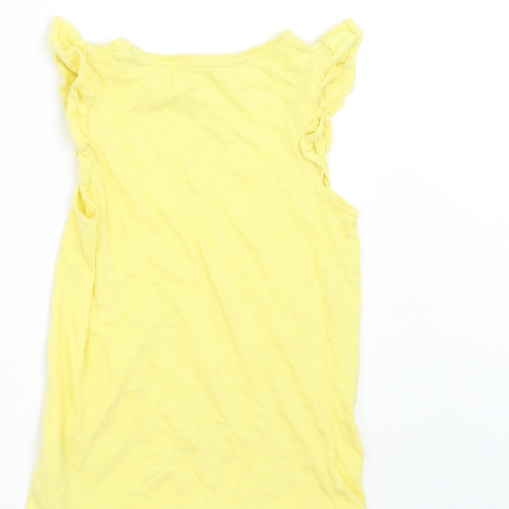 F&F Girls Yellow   Basic T-Shirt Size 5-6 Years