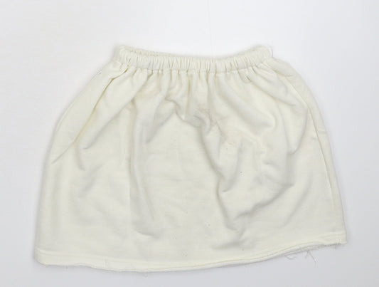 Baziic Womens White   Mini Skirt Size 26 in