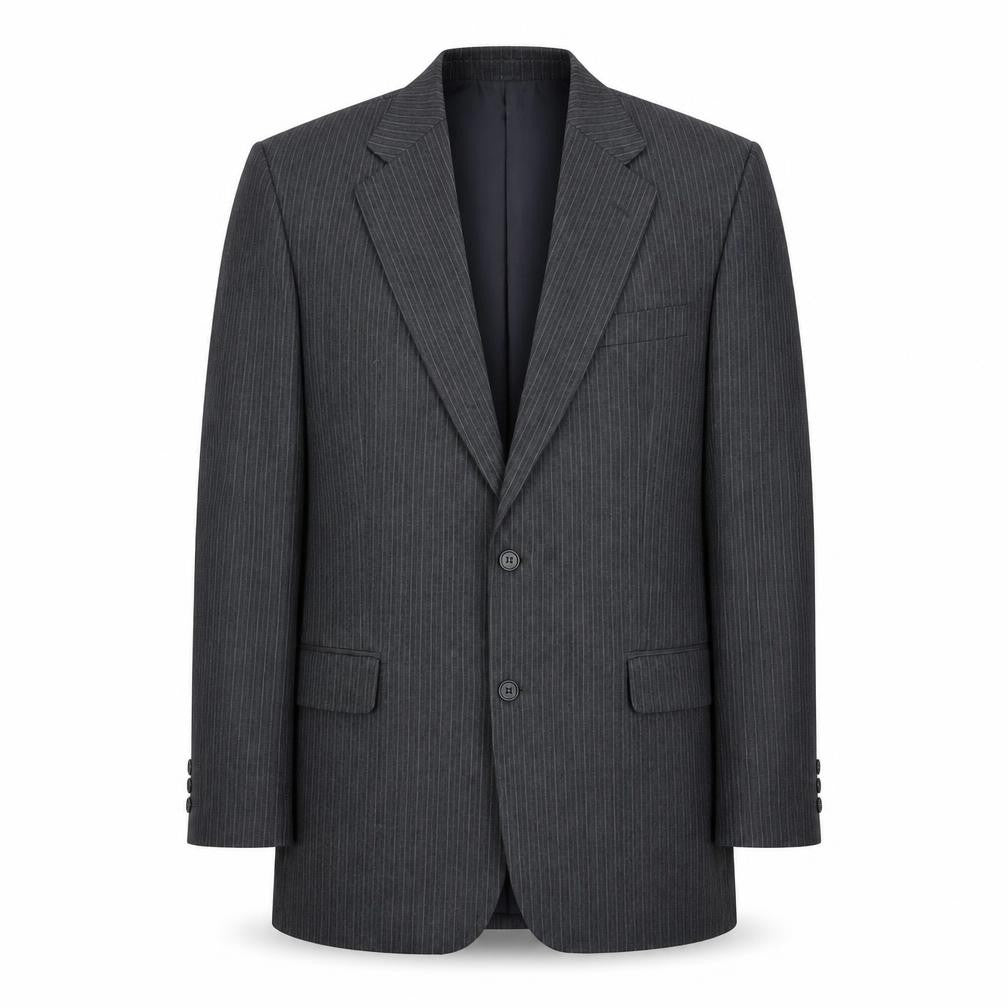 Greenwods Mens Grey Striped  Jacket Suit Jacket Size 42
