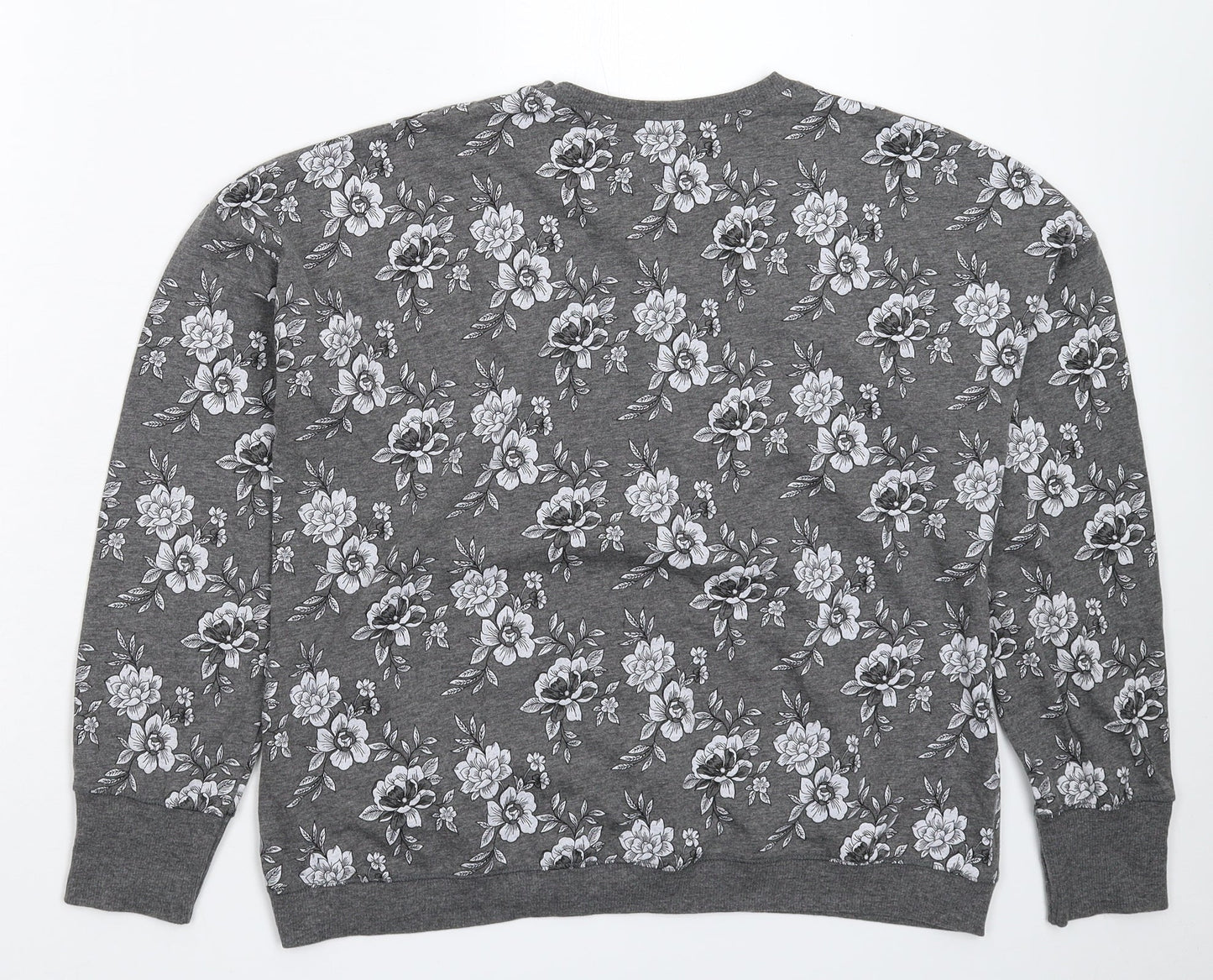 Matalan Womens Grey Floral  Top Pyjama Top Size M