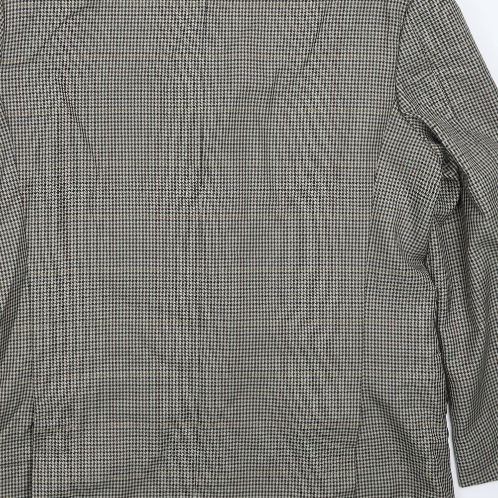 Preworn Mens Multicoloured Houndstooth  Jacket Suit Jacket Size 40
