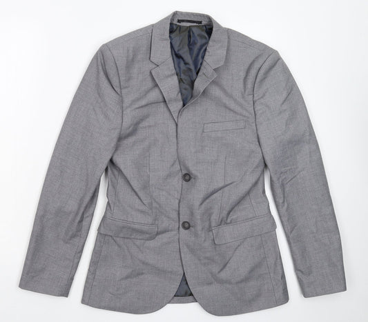 Topman Mens Grey   Jacket Suit Jacket Size 36