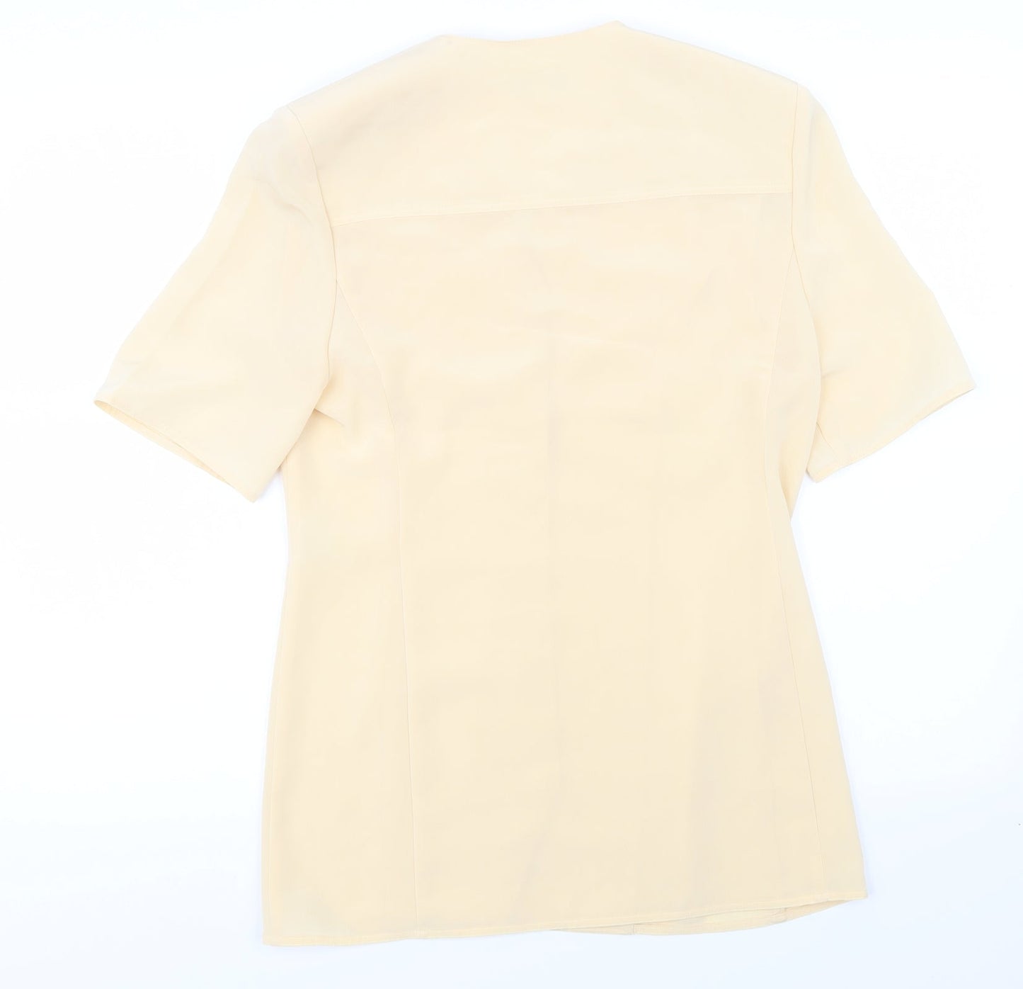Precis Womens Yellow   Basic Blouse Size 10  - Padded Shoulders