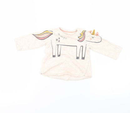 Additional front view of F&F girls’ pink jumper, size 3-6, months