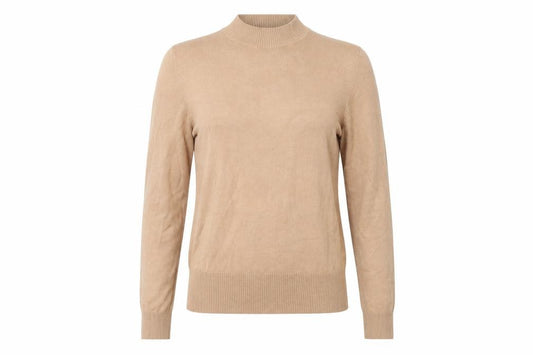 New Look Womens Beige  Knit Henley Sweatshirt Size 12