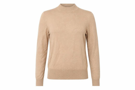 New Look Womens Beige  Knit Henley Sweatshirt Size 12