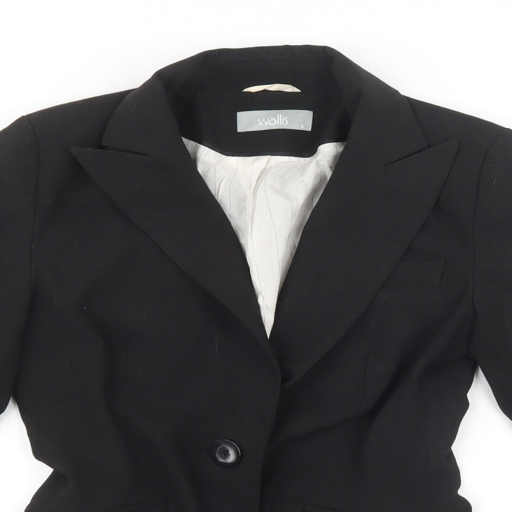 Wallis Womens Black   Jacket Blazer Size 8