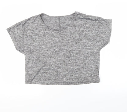 Matalan Womens Grey   Cropped T-Shirt Size S