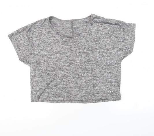 Matalan Womens Grey   Cropped T-Shirt Size S