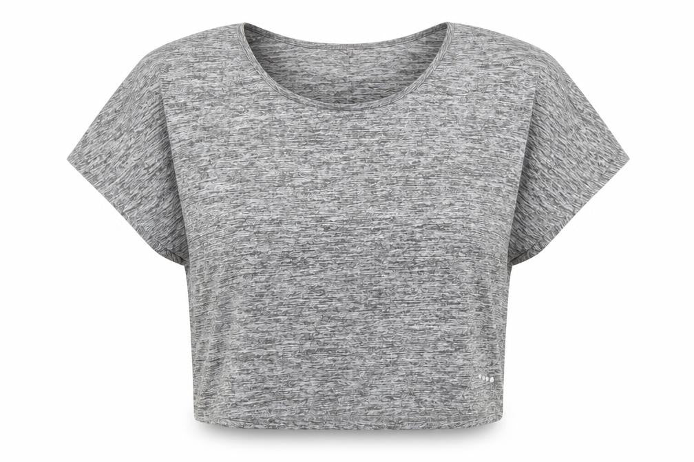 Matalan Womens Grey   Cropped T-Shirt Size S
