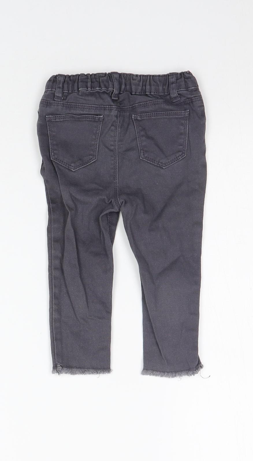deniem co Girls Grey   Jogger Jeans Size 12-18 Months