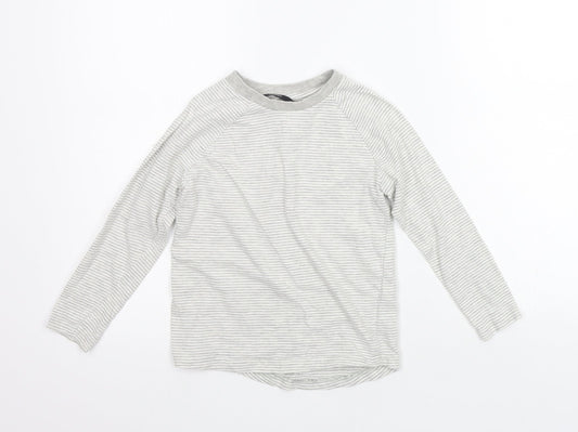 George Boys White Striped  Basic T-Shirt Size 5-6 Years