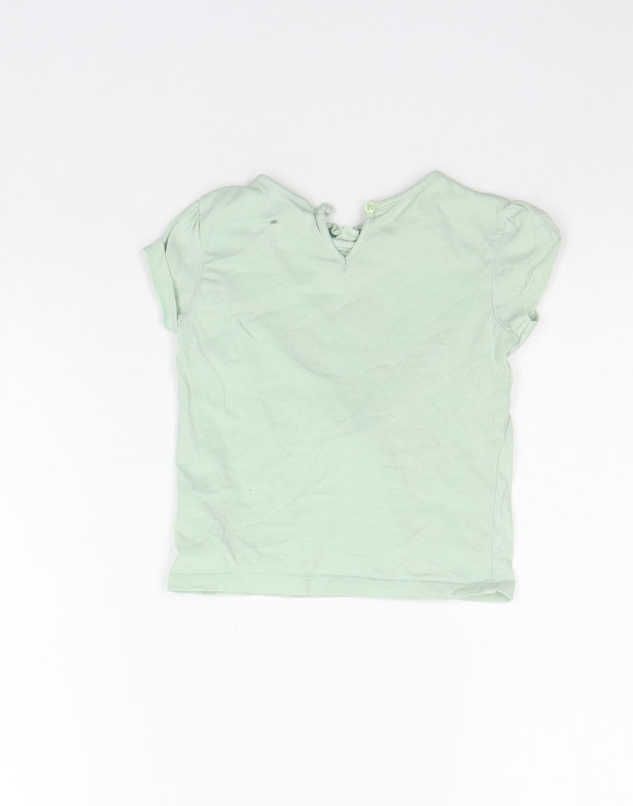 Primark Girls Green   Basic T-Shirt Size 18-24 Months