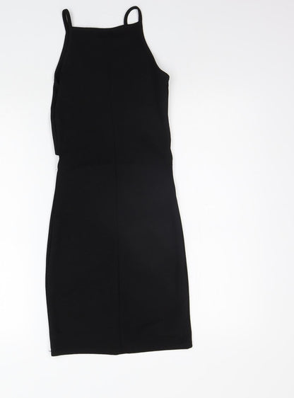 PRETTYLITTLETHING Womens Black   A-Line  Size 6