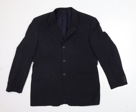 Preworn Mens Blue   Jacket Suit Jacket Size S