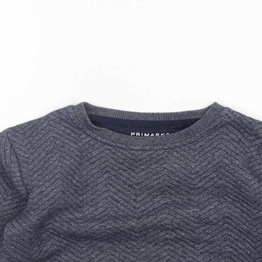 Primark Girls Grey   Henley Jumper Size 4-5 Years