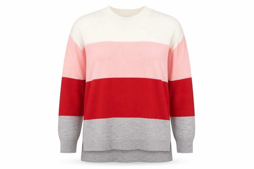 Dorothy Perkins Womens Beige Striped  Pullover Jumper Size 14