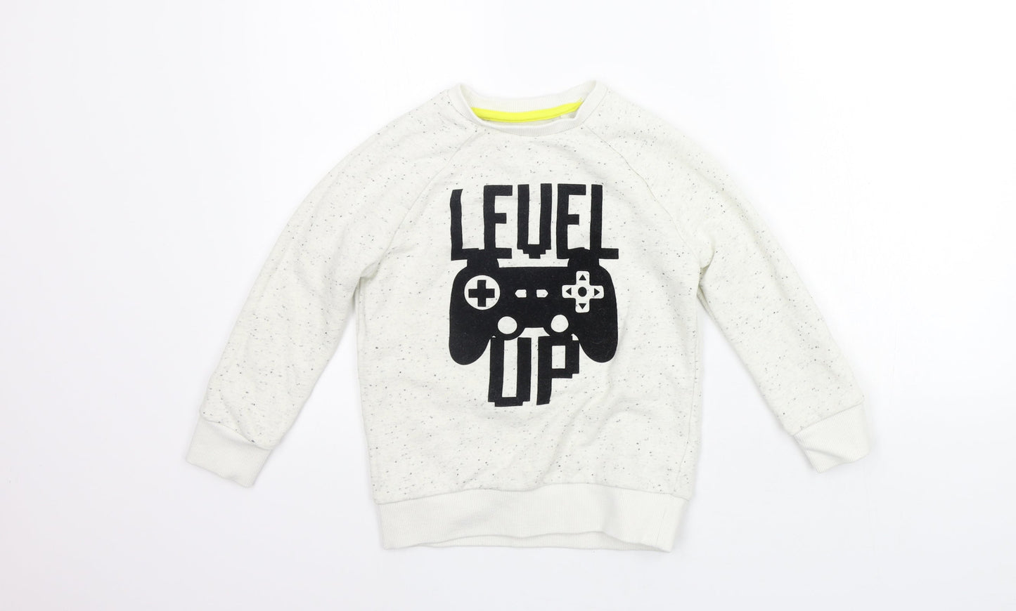 F&F Girls White   Pullover Jumper Size 6-7 Years
