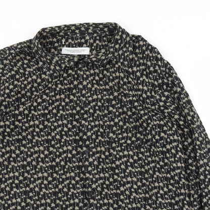 Bellfield Mens Beige Floral   Button-Up Size L