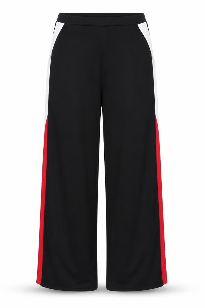 PRETTYLITTLETHING Womens Black   Sweatpants Trousers Size 12 L28 in - Split down sides