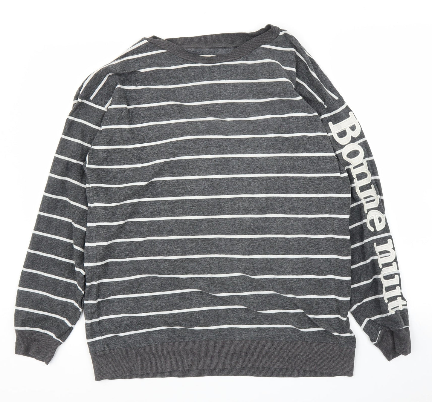 NEXT Womens Grey Striped  Top Pyjama Top Size 10