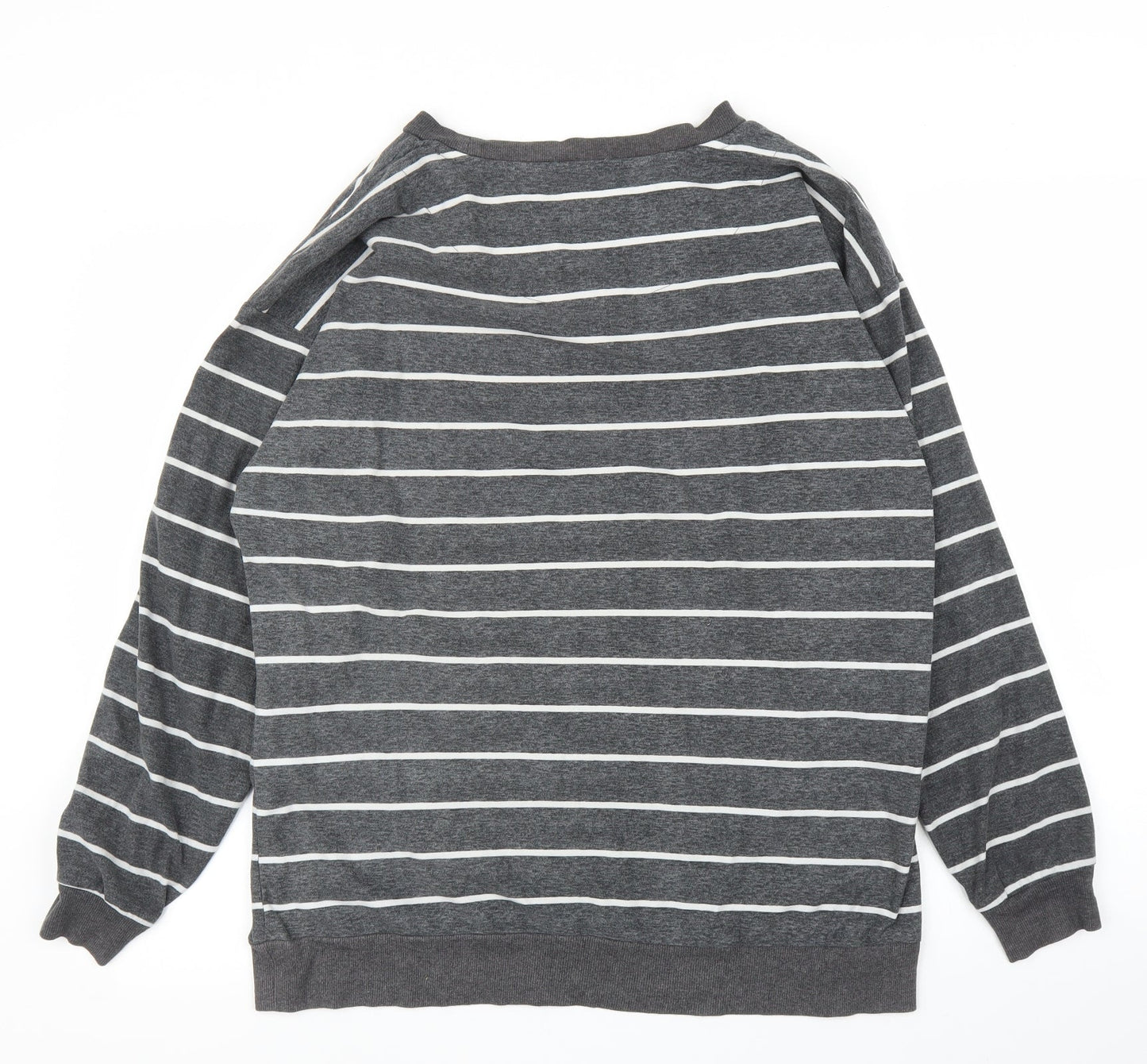 NEXT Womens Grey Striped  Top Pyjama Top Size 10