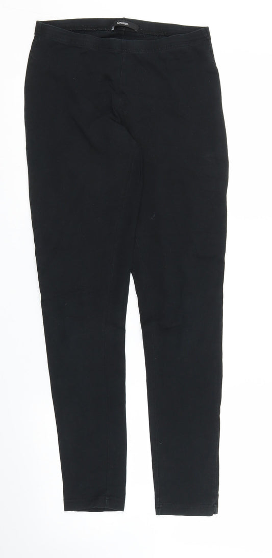 George Womens Black   Carrot Leggings Size 10 L25 in