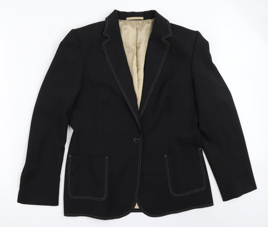 Eddy Taylor Womens Black   Jacket Blazer Size 16