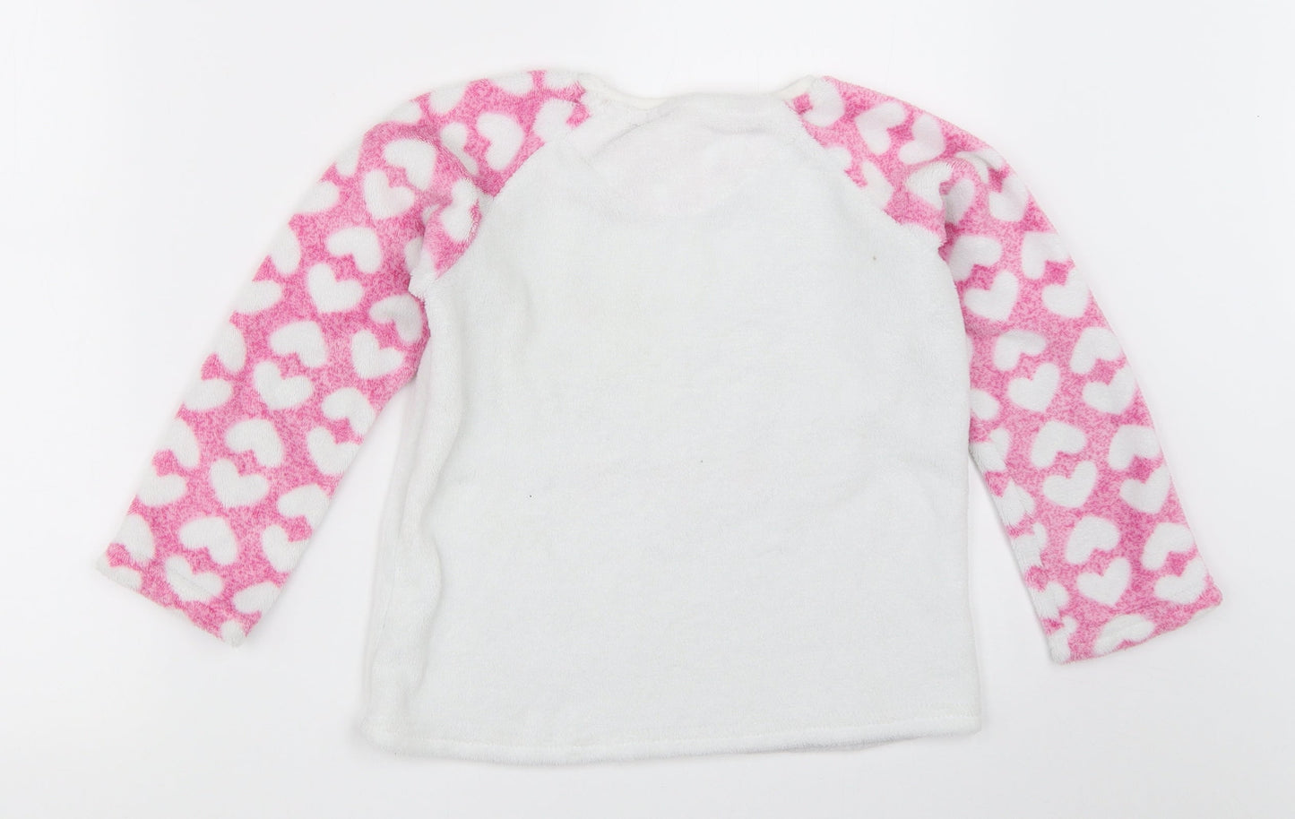 YD Girls White Solid  Top Pyjama Top Size 6-7 Years