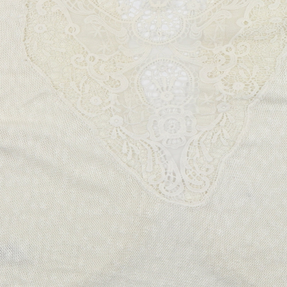 New Look Womens White   Wrap Jumper Size S