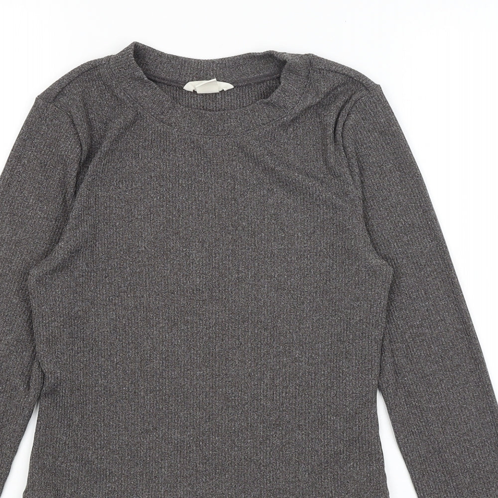 H&M Womens Grey   Basic T-Shirt Size S