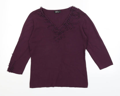 Sky Womens Purple   Basic T-Shirt Size 12