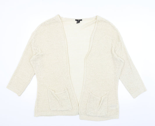 H&M Womens Ivory   Wrap Jumper Size L