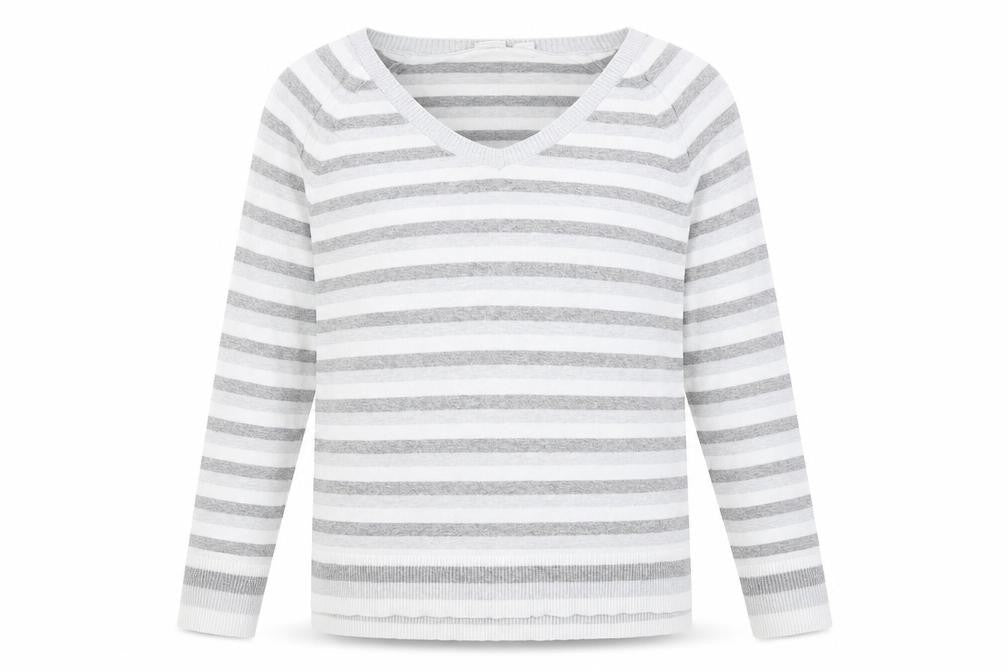 Gap Womens Grey Striped  Pullover Jumper Size M