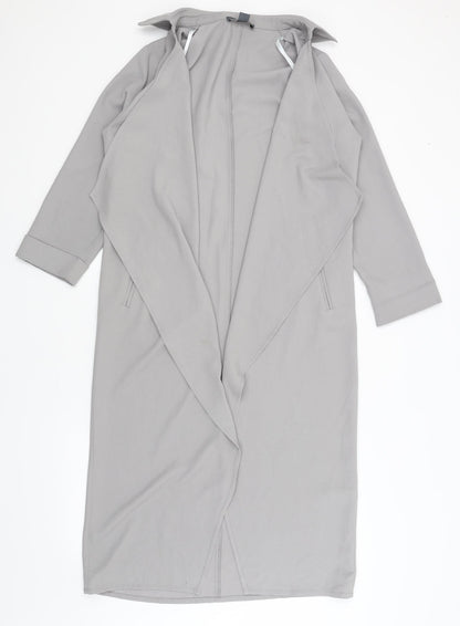 Additional front view of Atmosphere women’s grey wrap jumper, size UK 10