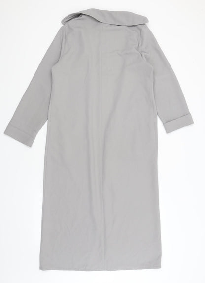 Back view of Atmosphere women’s grey wrap jumper, size UK 10
