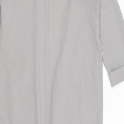 Brand and care label for Atmosphere women’s grey wrap jumper, size UK 10