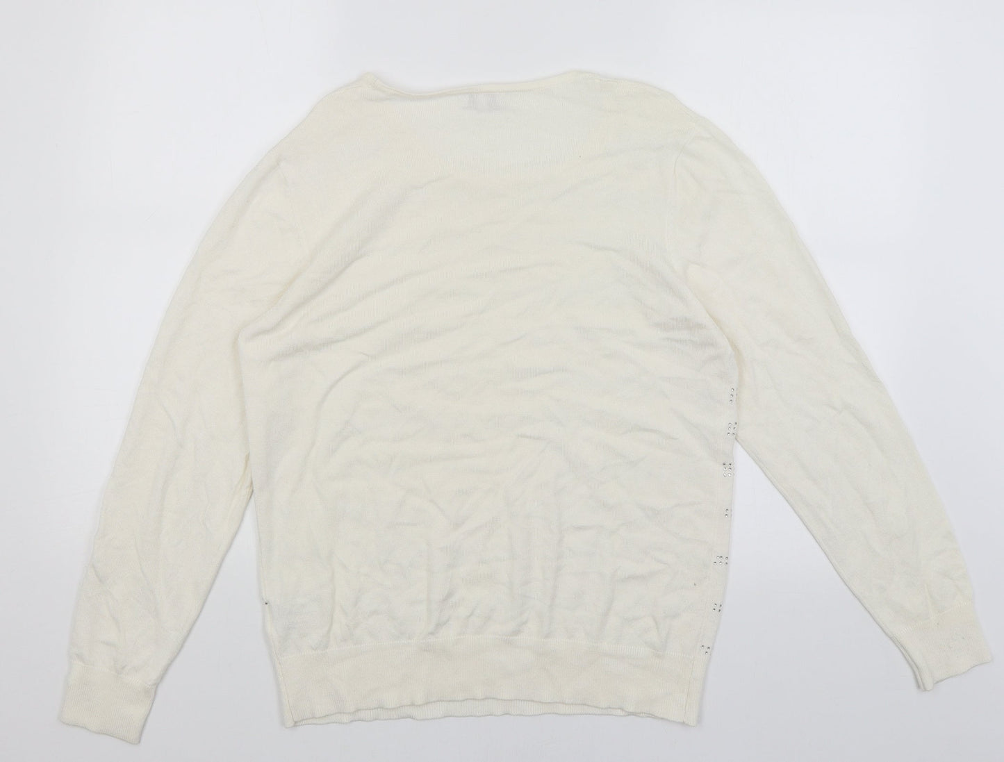 Text Womens White   Basic T-Shirt Size M