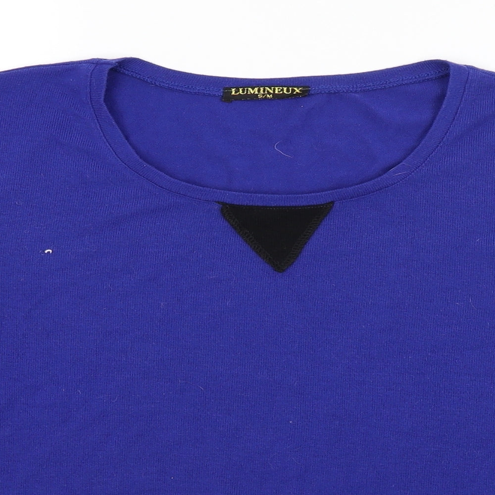 Lumineux Womens Blue   Pullover Jumper Size M