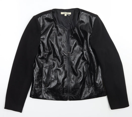 Frime Womens Black   Jacket Coat Size L