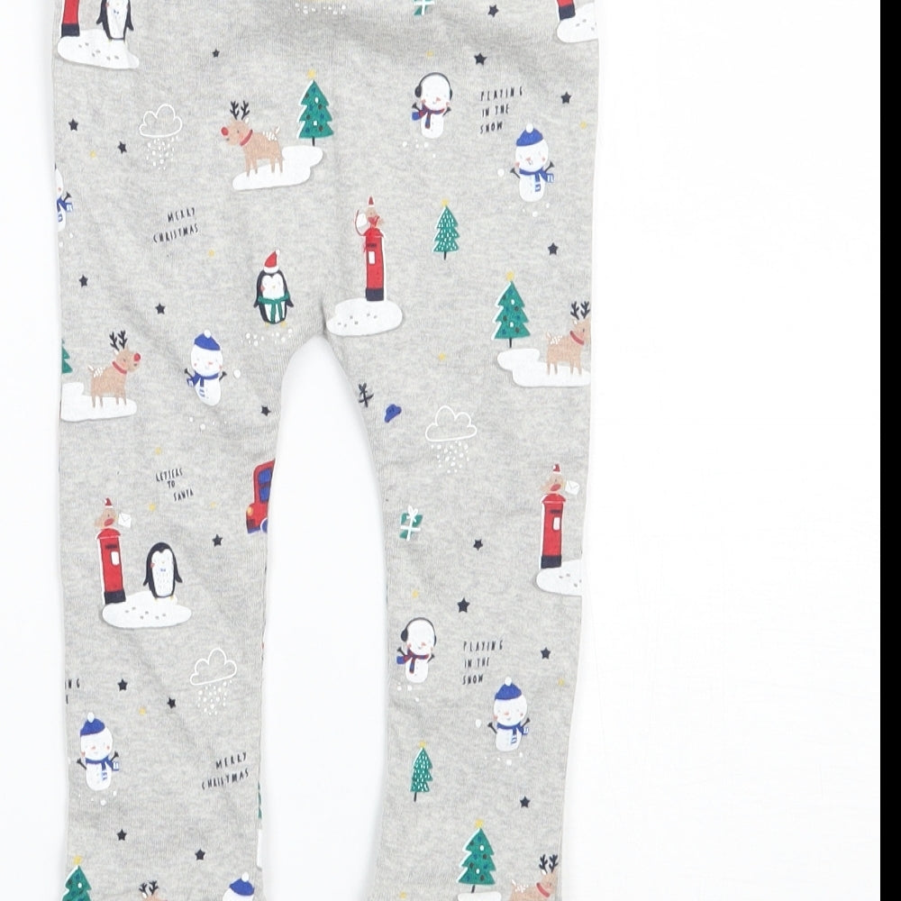 George Baby Grey Geometric  Sweatpants Trousers Size 9 Months  - Christmas