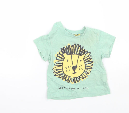 Marks and Spencer Girls Green   Basic T-Shirt Size 6-9 Months