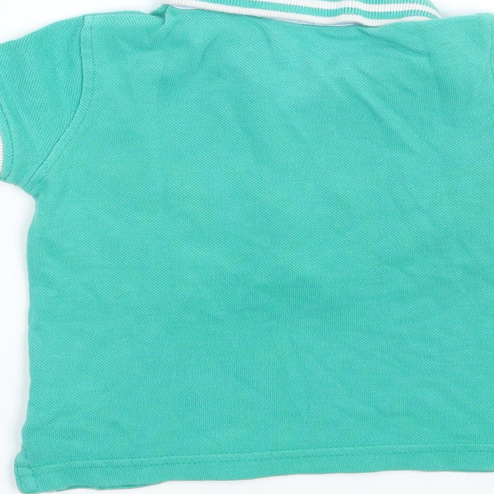 M&Co Boys Green   Basic Polo Size 6-9 Months