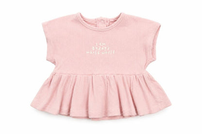 Front view of George girls’ pink basic t-shirt size newborn