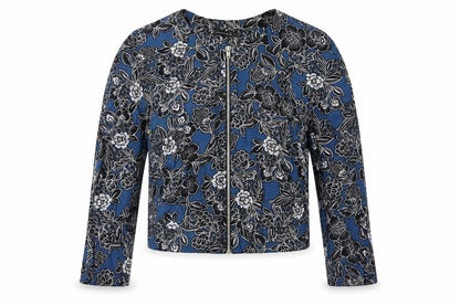 Primark Womens Blue Floral  Jacket Blazer Size 12