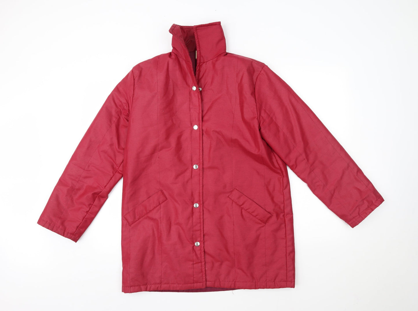 Preworn Womens Red   Overcoat Coat Size 14