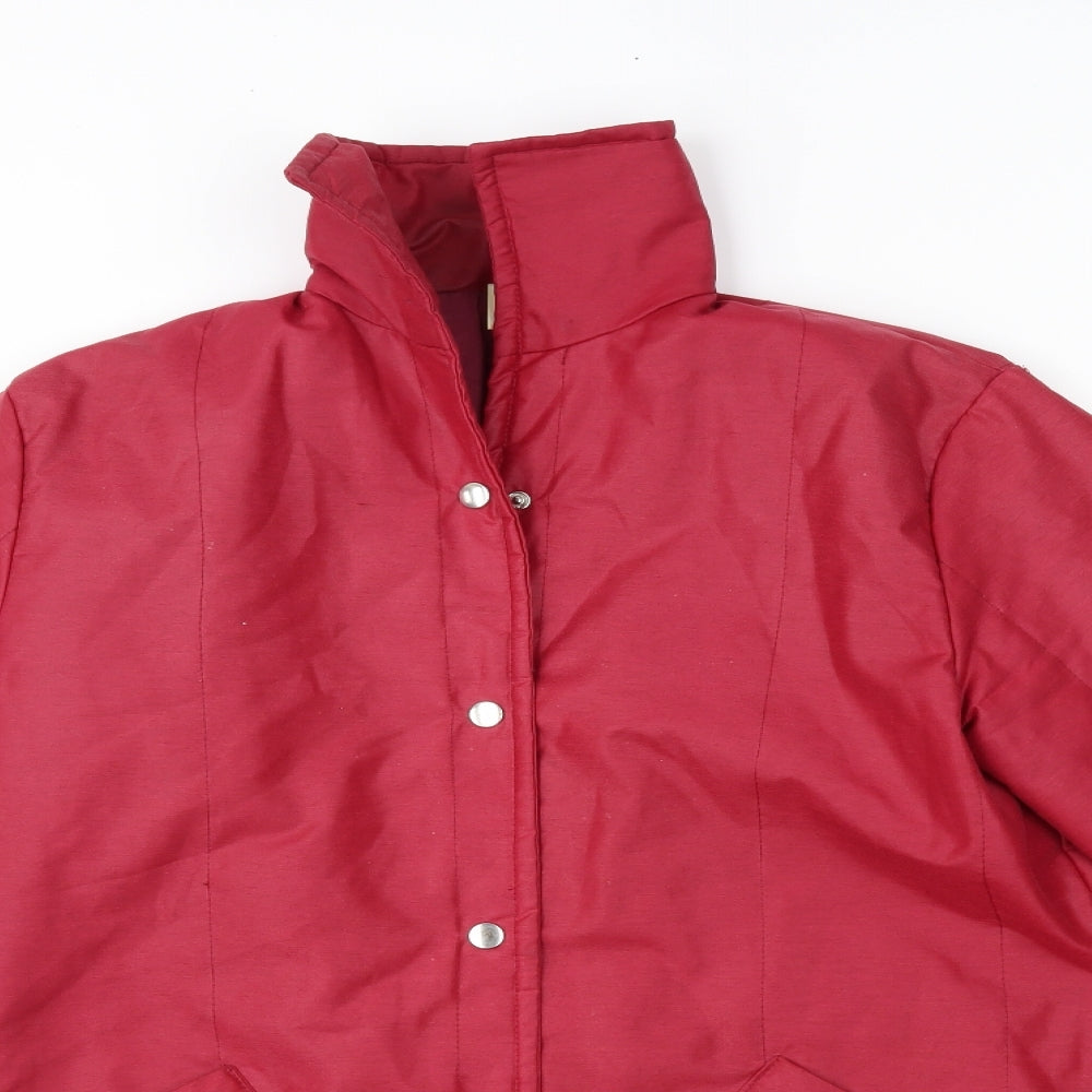 Preworn Womens Red   Overcoat Coat Size 14