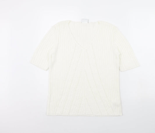 DELMOD Womens Ivory   Pullover Jumper Size 12