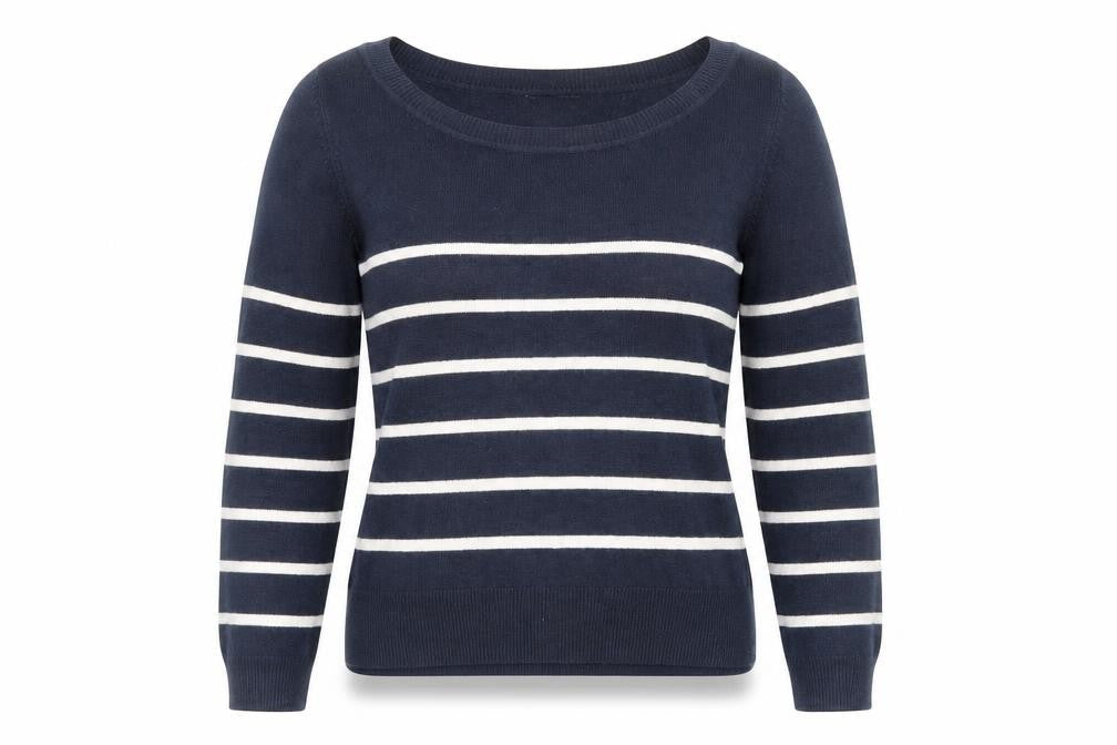 Preworn Womens Blue Striped  Pullover Jumper Size XS